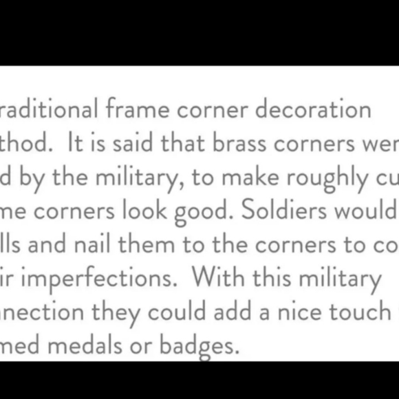 10 aged brass furniture & frame corner trim FIRM PER SET - Picture 5 of 7
